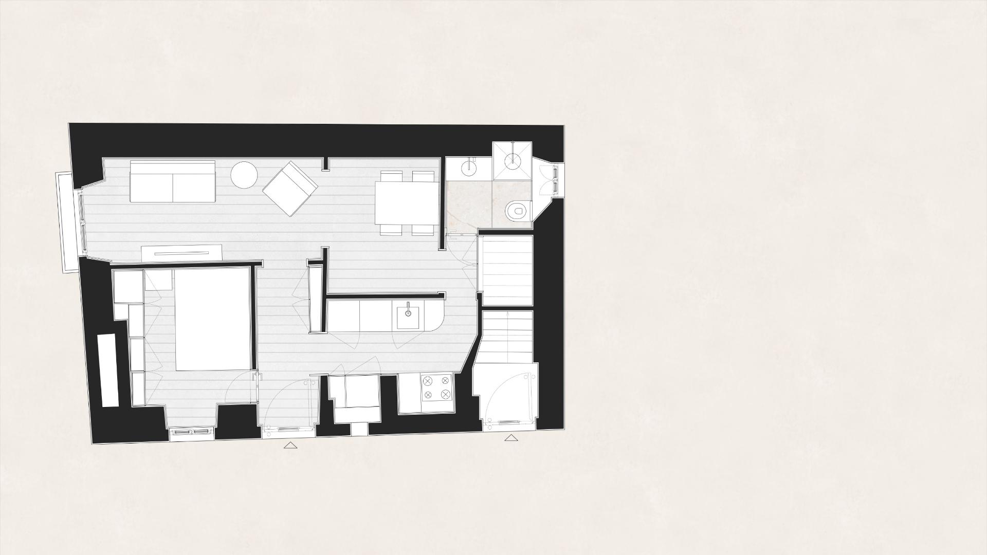 Apartamento T1, Fontainhas, Setúbal