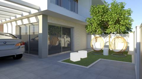 MORADIA T4 GEMINADA ARQUITETURA CONTEMPORÂNEA COM PISCINA - FERNÃO FERRO