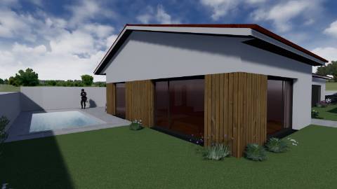 Moradia T3 - Térrea com piscina e jardim