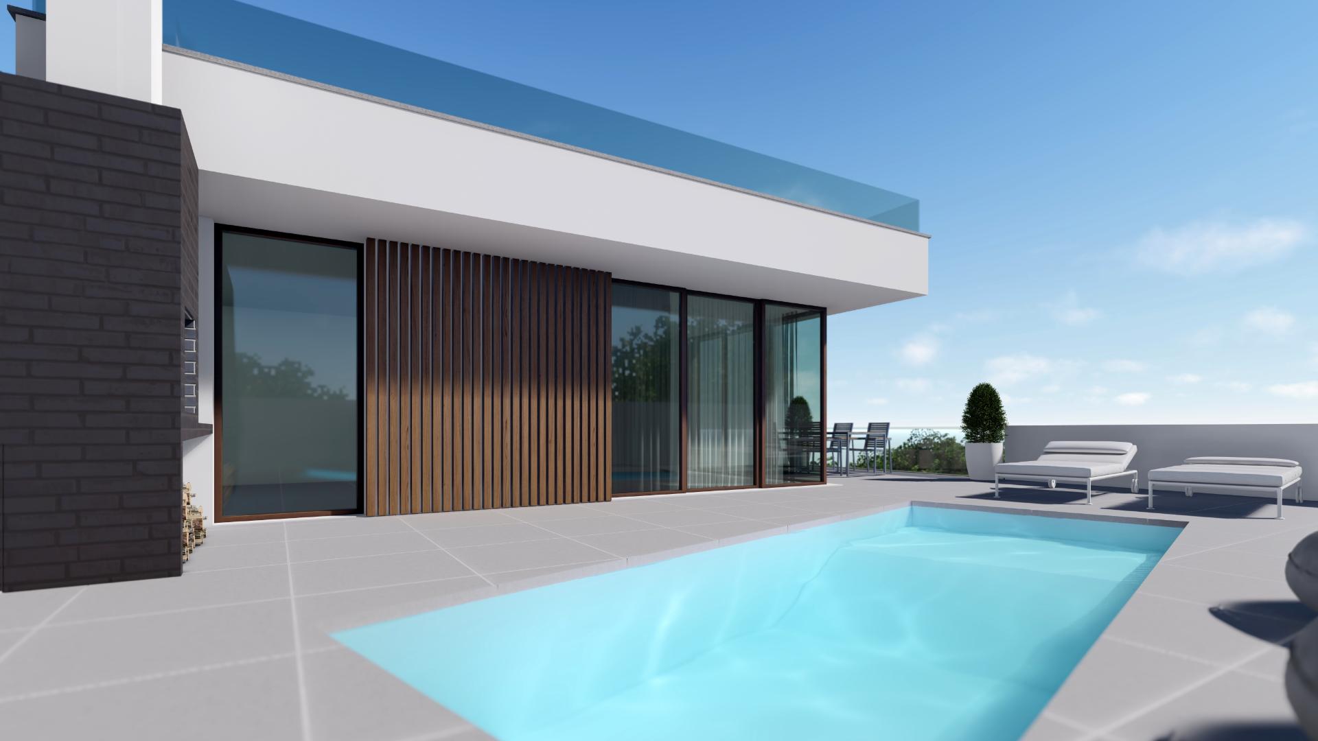 Moradia Terrea T3 de luxo com piscina em Salir do Porto