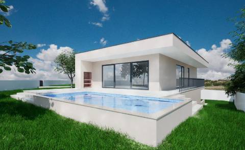 Moradia contemporânea térrea com piscina - Nadadouro, Caldas da Rainha