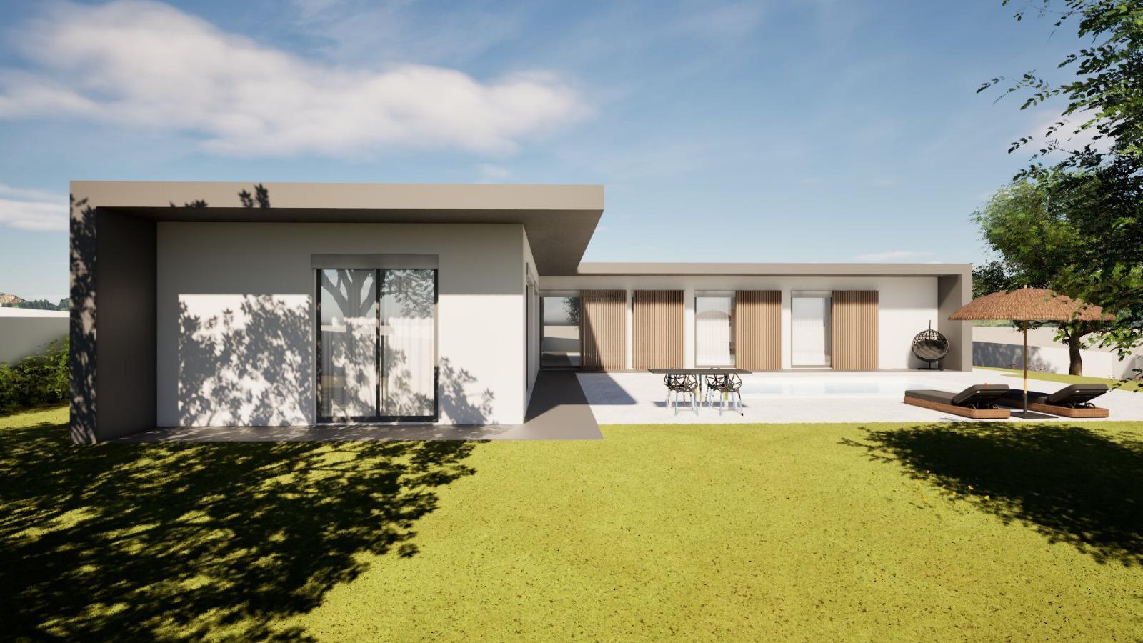 Moradia T3 térrea com piscina - entre a Foz do Arelho e Caldas da Rainha
