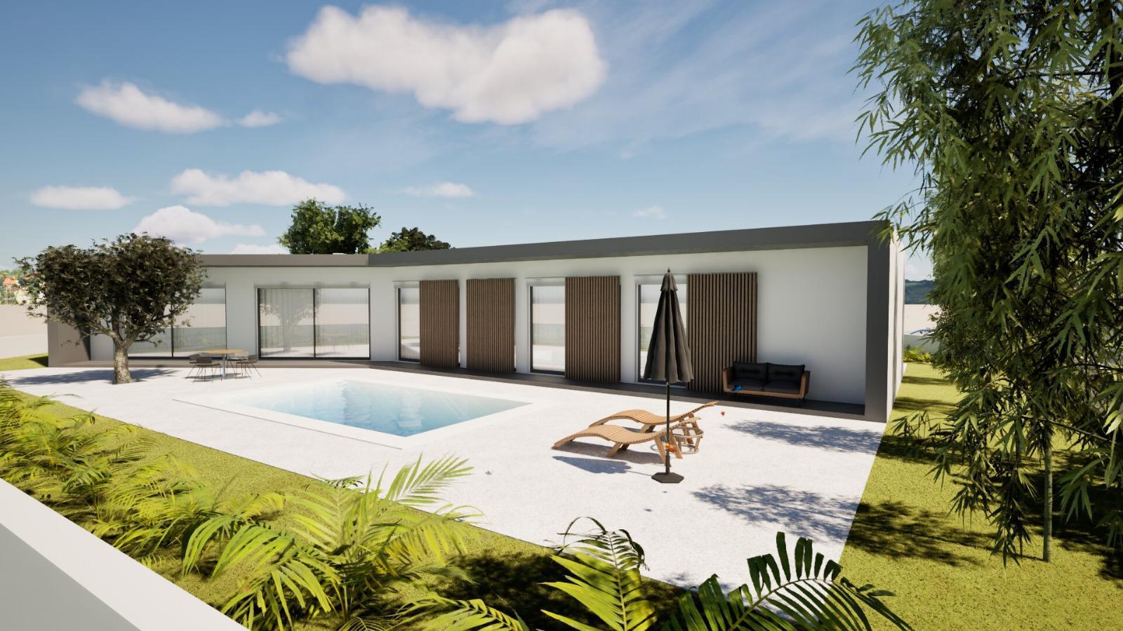 Moradia T3 térrea com piscina - entre a Foz do Arelho e Caldas da Rainha