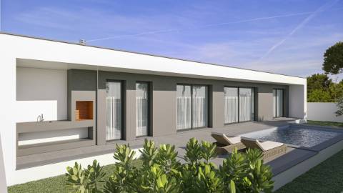 
MORADIA T4 TÉRREA DE ARQUITETURA MODERNA COM PISCINA - NADADOURO
