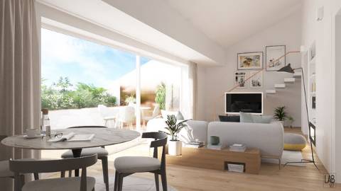 Apartamento T1 com mezzanine e varanda no Centro de Aveiro