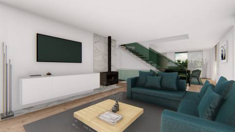 Moradia Geminada T4 na Madalena com piscina e a 150 m da praia