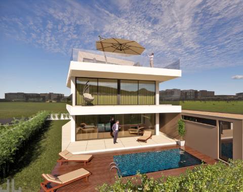 Moradia T4 isolada de excelência com vista mar inalterável a menos de 2km da Praia da Aguda.