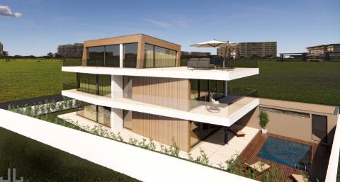 Moradia T4 isolada de excelência com vista mar inalterável a menos de 2km da Praia da Aguda.