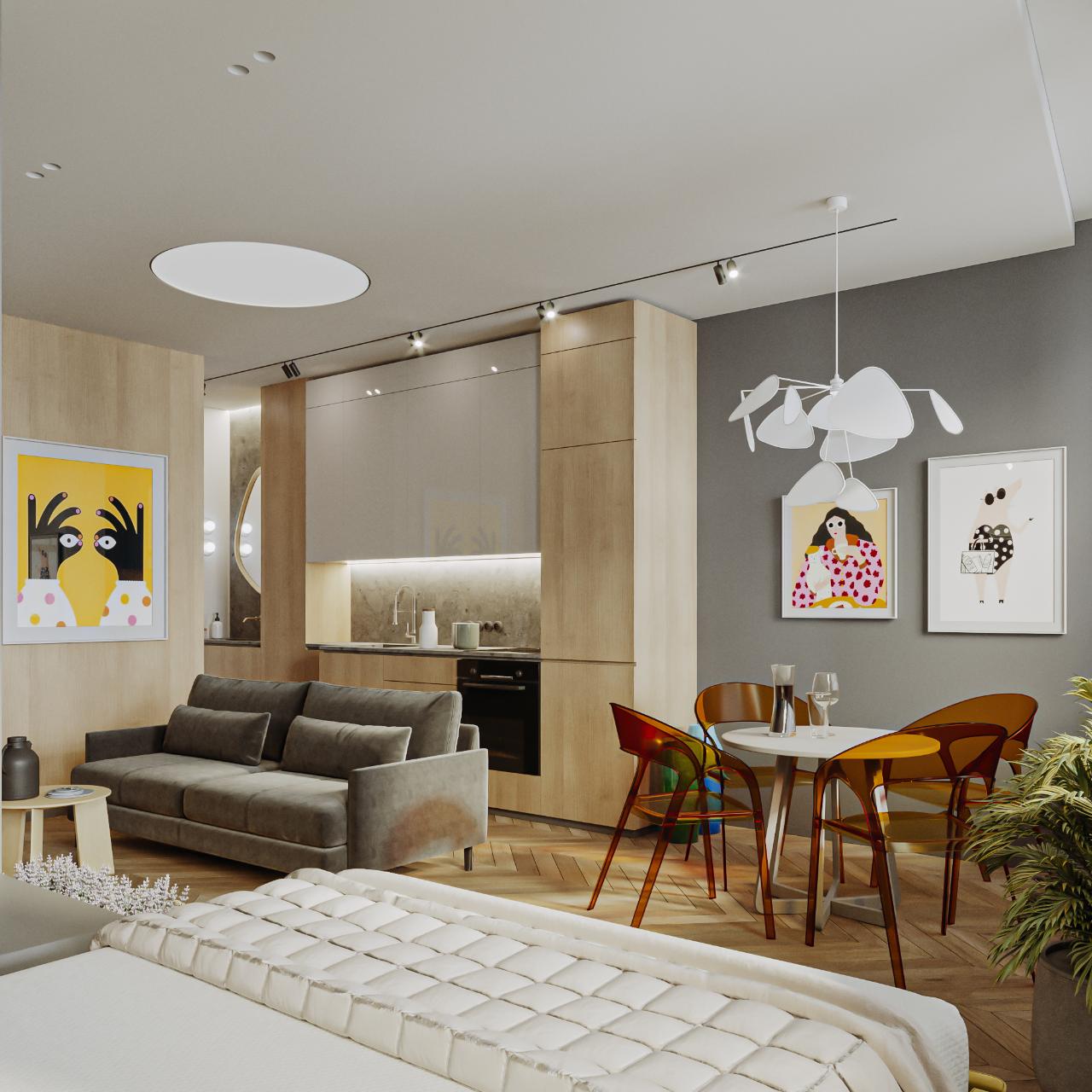 Apartamento T0 de 45m2 na Rua do Comércio do Porto