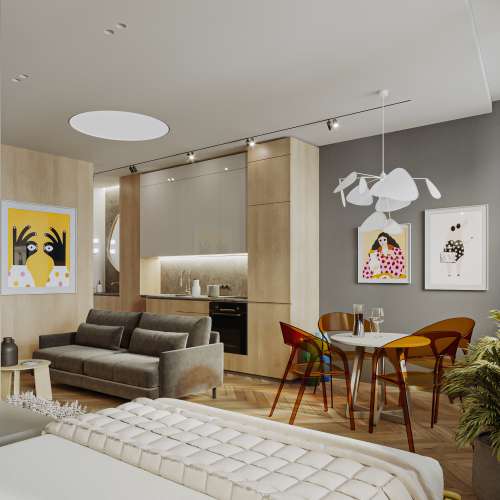 Apartamento T0 de 45m2 na Rua do Comércio do Porto