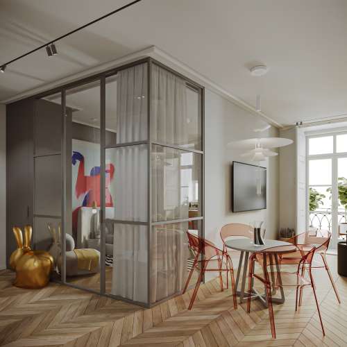 Apartamento T1 de 57m2 na Rua do Comércio do Porto