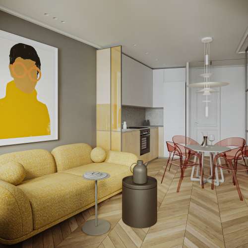 Apartamento T1 de 57m2 na Rua do Comércio do Porto