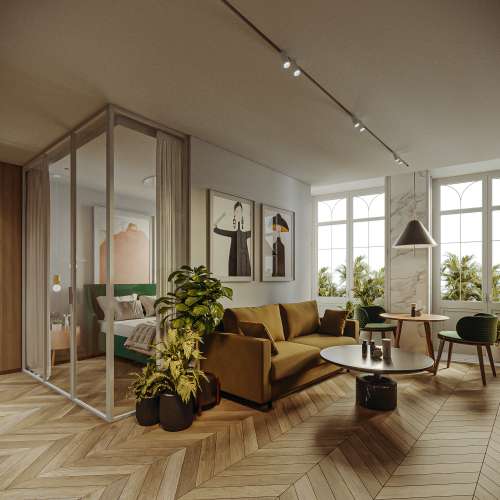 Apartamento T1 de 45m2 na Rua do Comércio do Porto