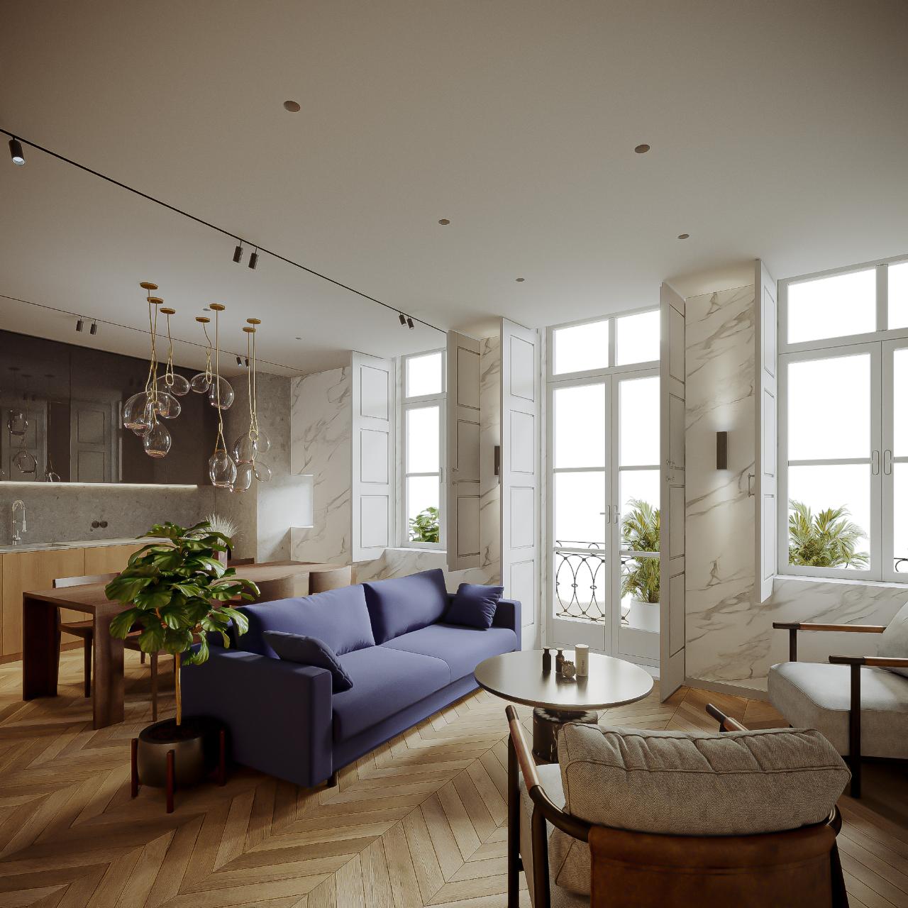 Apartamento T2 Duplex de 112m2 na Rua do Comércio do Porto