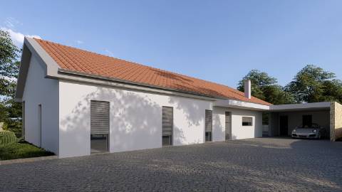 Terreno com projecto aprovado, moradia T3