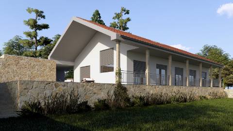 Terreno com projecto aprovado, moradia T3