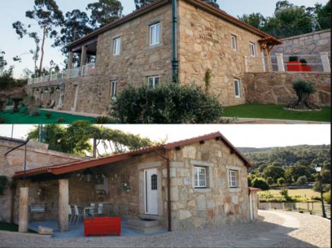 2 Moradias em Pedra com Piscina + Casa T1 Independente - Ponte de Lima