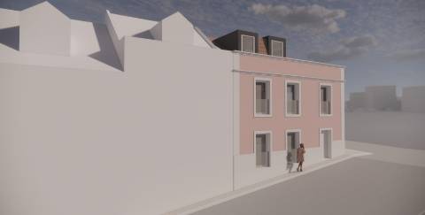 Moradia no Centro Histórico de Mafra com projeto para reabilitação total