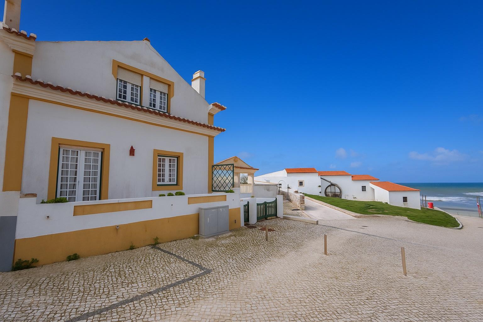 Moradia T4 no centro da Vila de Santa Cruz a 100m da praia.