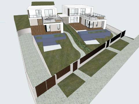 SANTA BÁRBARA DE NEXE - Lote de terreno com projeto aprovado para duas moradias de 4 quarto, VISTA MAR