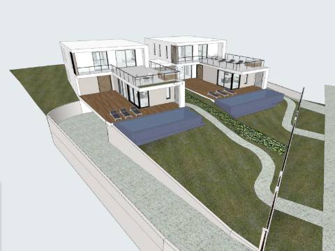 SANTA BÁRBARA DE NEXE - Lote de terreno com projeto aprovado para duas moradias de 4 quarto, VISTA MAR