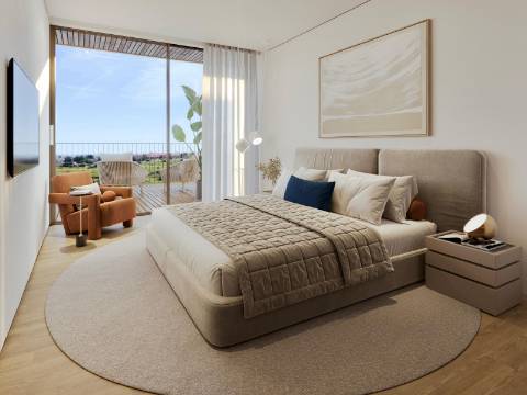 VILAMOURA - Apartamento T2 com Piscina e jardim comum em empreendimento em construção