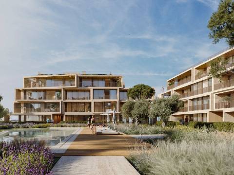 VILAMOURA - Apartamento T2 com Piscina e jardim comum em empreendimento em construção