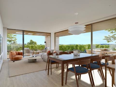 VILAMOURA - Apartamento T2 com Piscina e jardim comum em empreendimento em construção