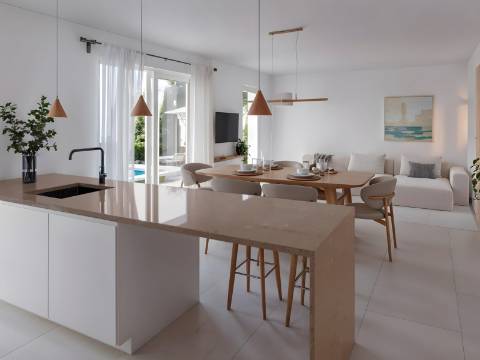 Moderna Moradia Geminada com 2+1 Quartos, inserido num Golfe Resort