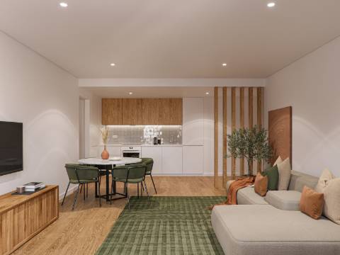 Apartamento com vista num condomínio com Jardim e piscina Arroios