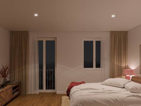 Apartamento com vista num condomínio com Jardim e piscina Arroios