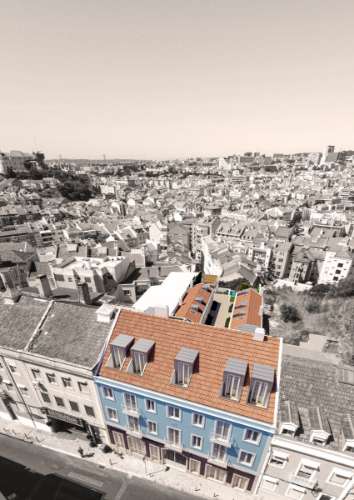 Apartamento com vista num condomínio com Jardim e piscina Arroios