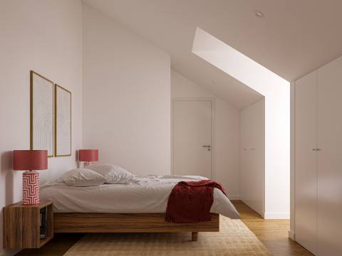 Apartamento com vista num condomínio com Jardim e piscina Arroios