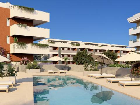 Lagos - Apartamento T2 em empreendimento com piscina, a 5 minutos da praia