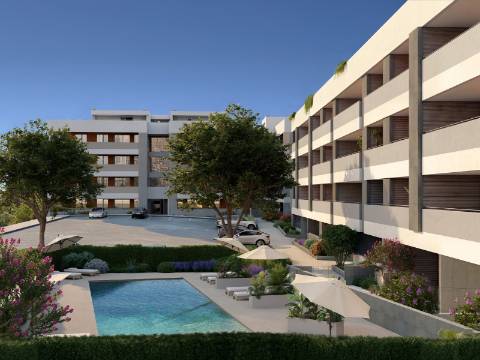 Lagos - Apartamento T1+1 em empreendimento com piscina, a 5 minutos da praia