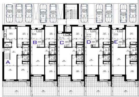 Apartamento T2 novo com estacionamento em Fuzeta
