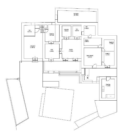 Moradia T2 + Moradia T1 com vista Mar para recuperar em Bias do Norte - Olhão