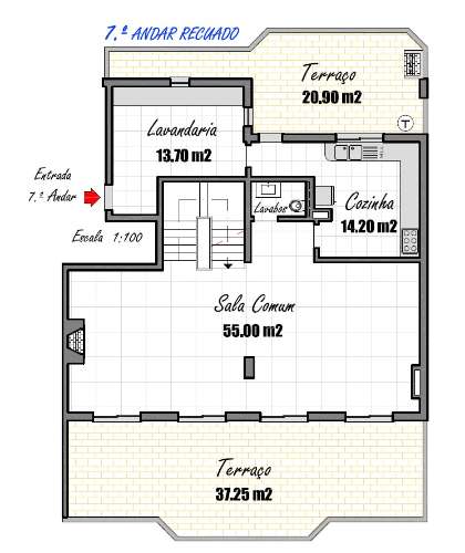 Apartamento T5 Triplex Penthouse com Piscina Privada em Faro