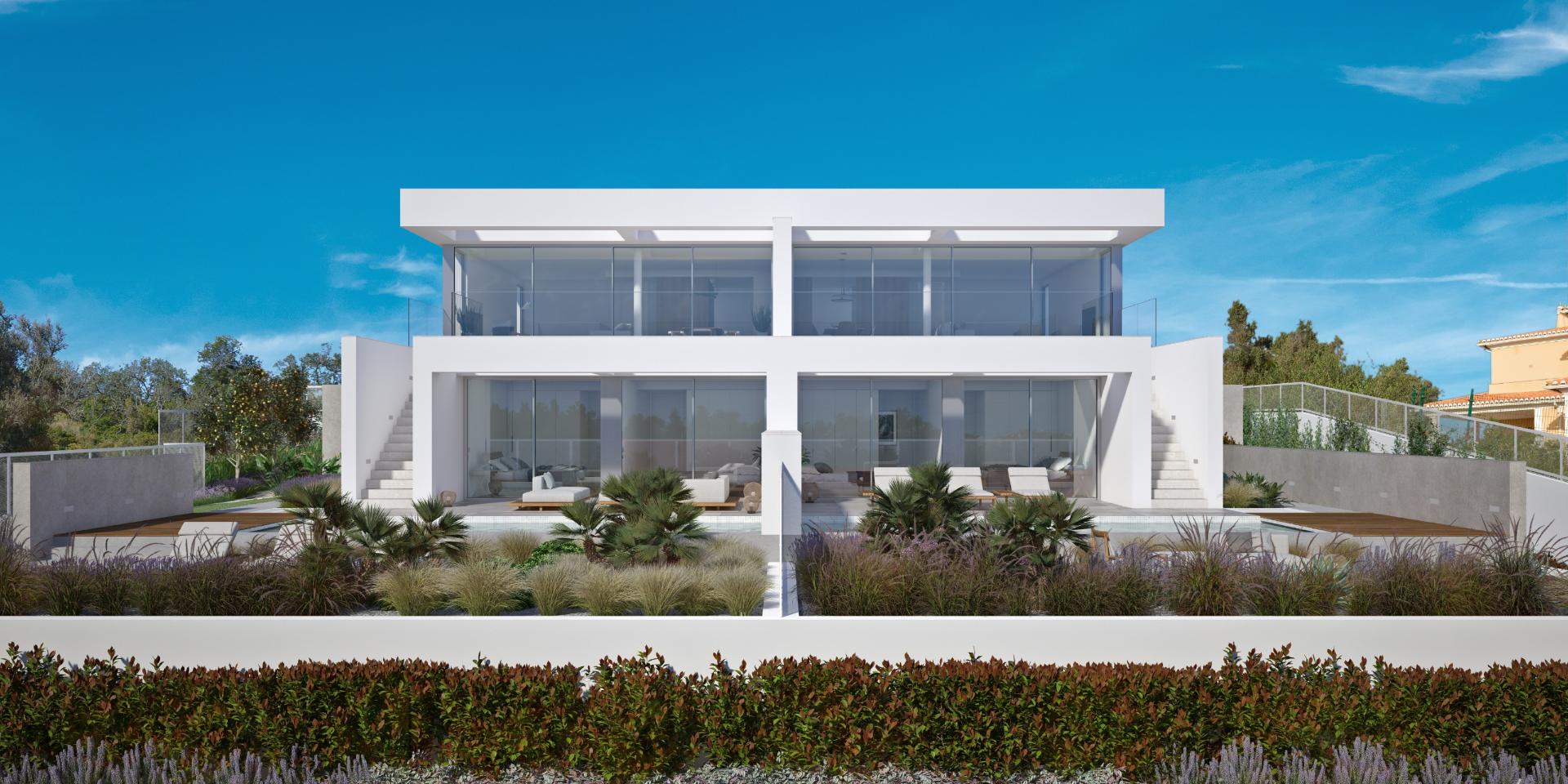 Moradia geminada em construção em Praia da Luz.