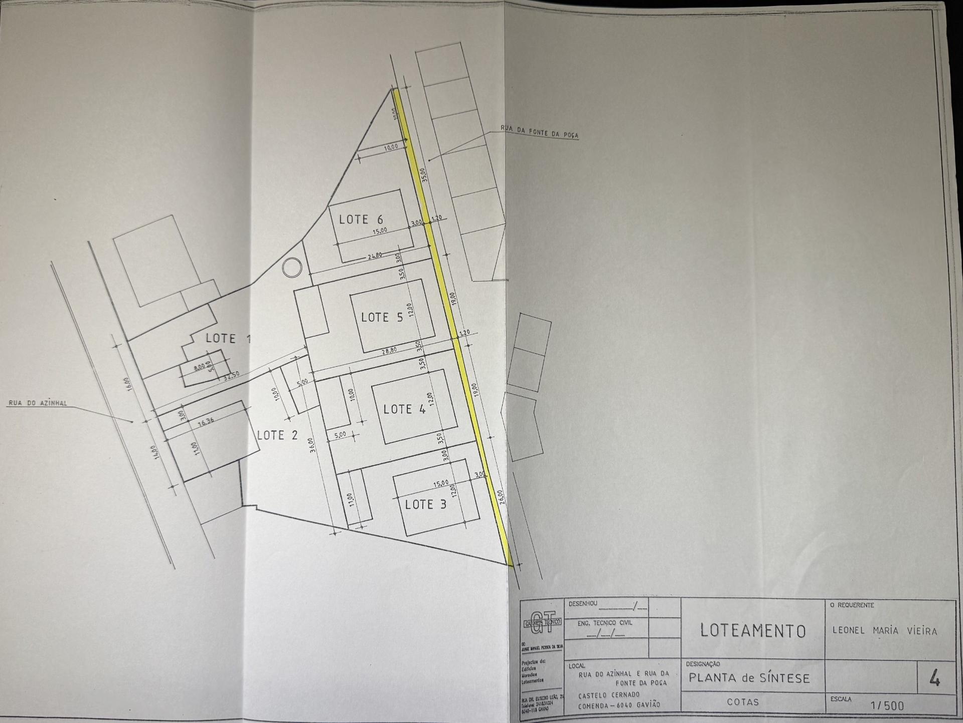 Lote 4 urbano para casa em madeira, modular ou LSF Viabilidade confirmada Castelo Cernado, Comenda- Gavião
