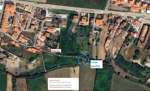 Terreno de 3463m2 com Ruina uma antiga Azenha em   Alfeizerão