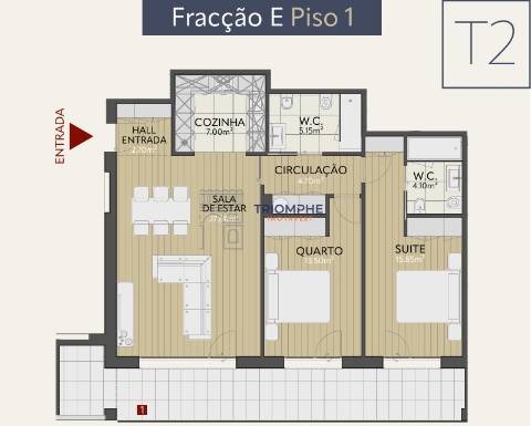 Apartamento T2 - E, Nazaré