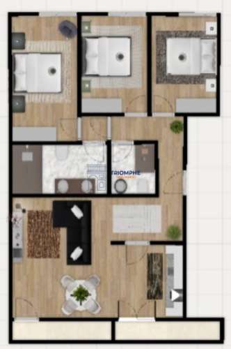 Apartamento T3 remodelado com varanda em Benfica