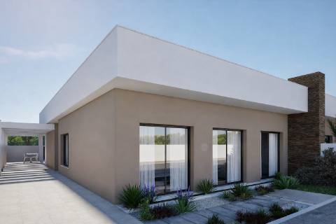 Moradia T4 térrea contemporânea com piscina privada, suite com closet e garagem