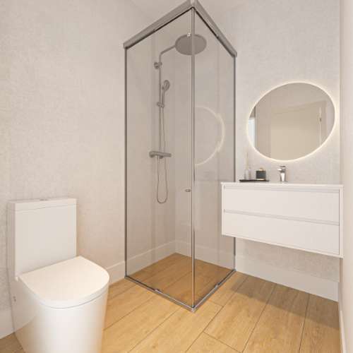 Lote urbano com 750 m² e projeto aprovado para conjunto habitacional contemporâneo de 4 unidades T3 em zona residencial de Évora