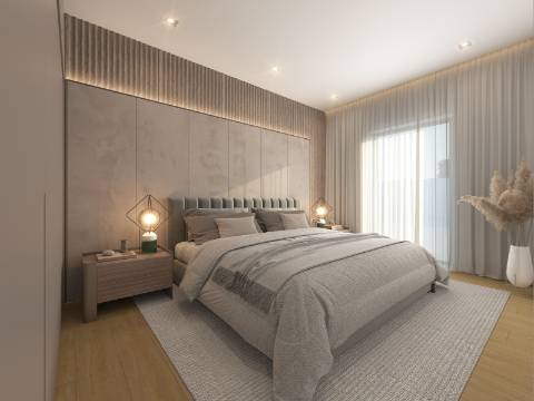 Lote urbano com 750 m² e projeto aprovado para conjunto habitacional contemporâneo de 4 unidades T3 em zona residencial de Évora