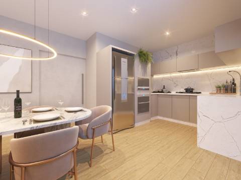 Lote urbano com 750 m² e projeto aprovado para conjunto habitacional contemporâneo de 4 unidades T3 em zona residencial de Évora