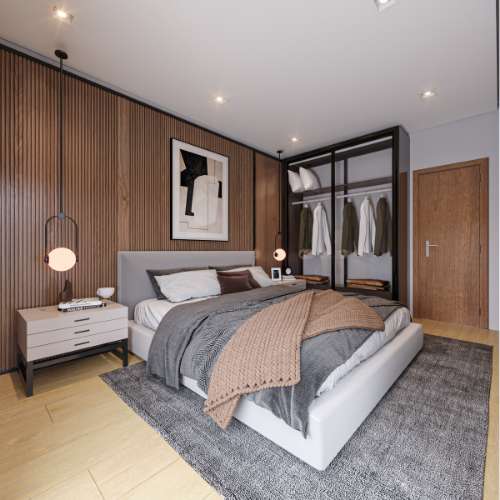 Lote urbano com 750 m² e projeto aprovado para conjunto habitacional contemporâneo de 4 unidades T3 em zona residencial de Évora