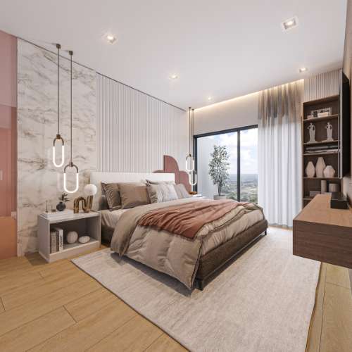 Lote urbano com 750 m² e projeto aprovado para conjunto habitacional contemporâneo de 4 unidades T3 em zona residencial de Évora