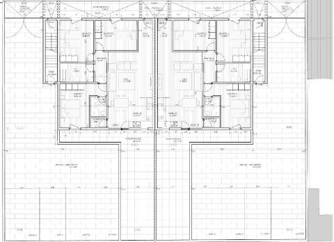 Lote urbano com 750 m² e projeto aprovado para conjunto habitacional contemporâneo de 4 unidades T3 em zona residencial de Évora
